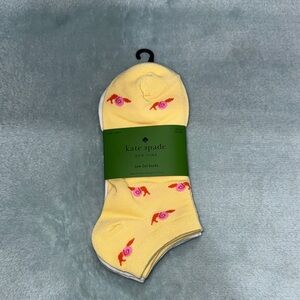 kate spade Yellow Floral Low-Cut No-Show Socks